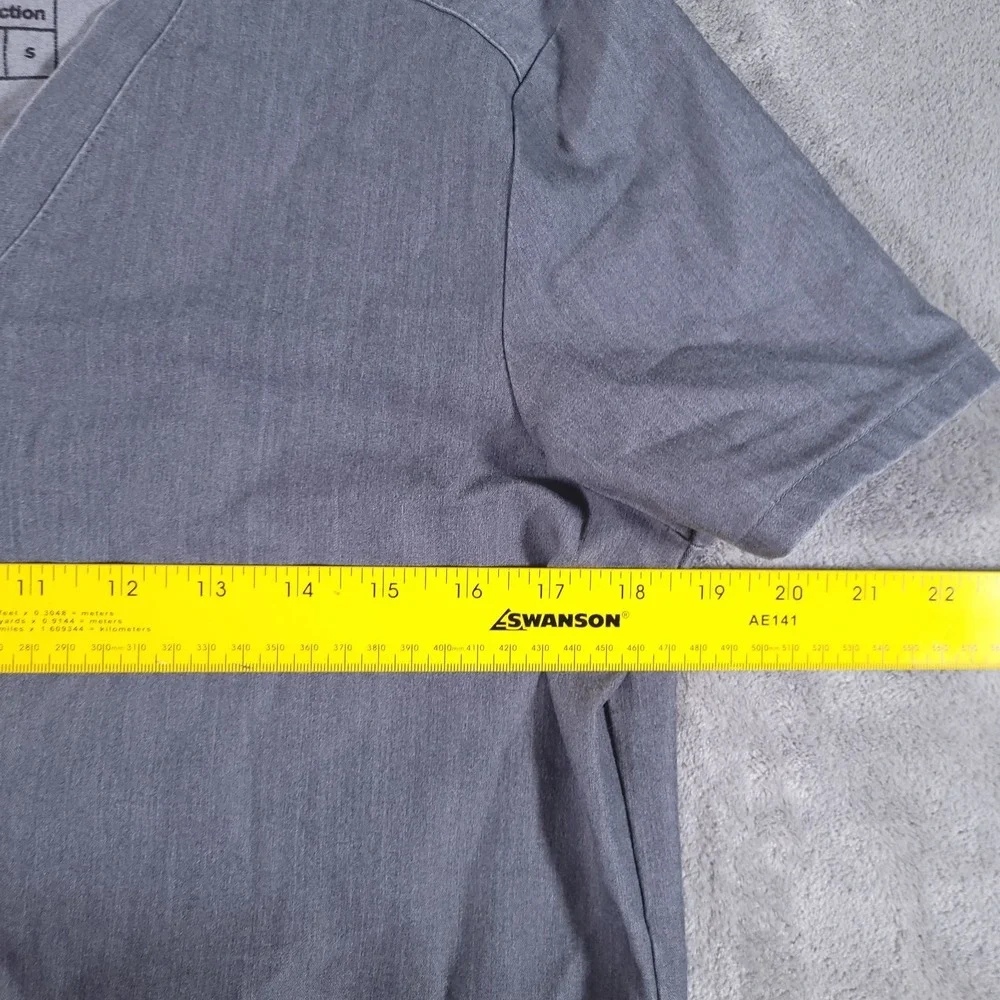 FIGS Casma Scrub Top Womens S‎ Grey Technical Collection V-Neck Short Sleeve